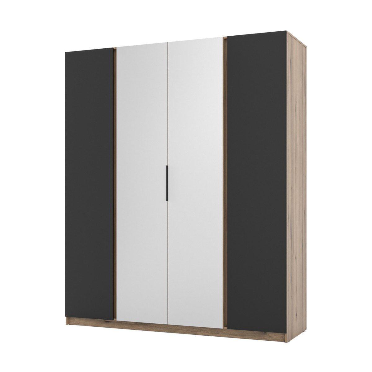 Kaja EV/BL 2F four-door wardrobe with 2 mirrors - Image 3
