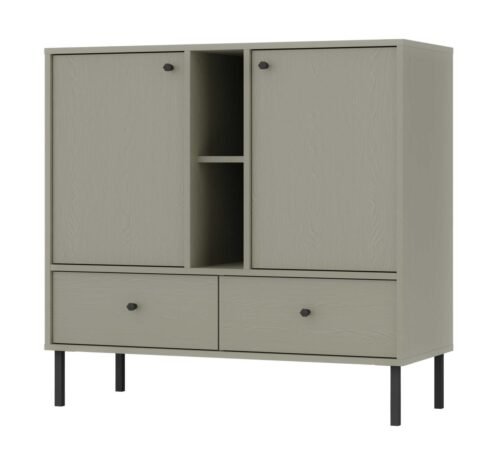 Tokyo 2F2S eucalyptus chest of drawers with niches