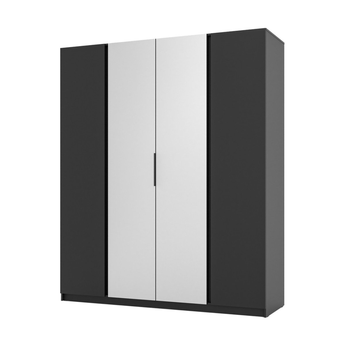 Kaja BL/BL 2F four-door wardrobe with 2 mirrors - Image 3