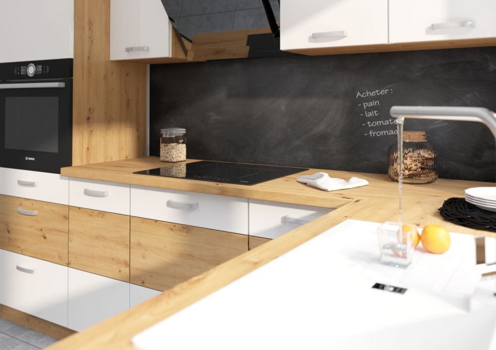 Artisan kitchen, 250 cm, white, glossy - Image 2