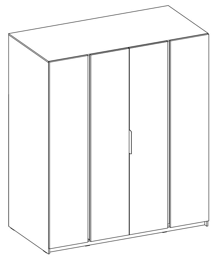 Kaja EV/BL 4F four-door wardrobe - Image 6
