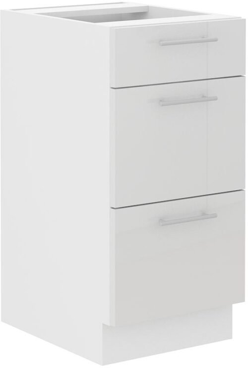 Base cabinet 40 cm with drawers Lara White 40 D3S BB Quadro