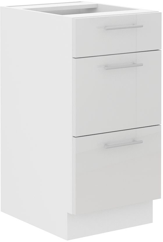 Base cabinet 40 cm with drawers Lara White 40 D3S BB Quadro