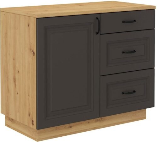 Stylish chest of drawers 1D3S Flawia gray