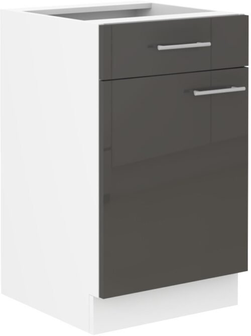 Base cabinet 50 cm with drawer Lara Grey 50 D 1F 1S BB