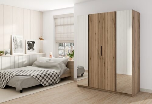 Kaja EV/EV four-door wardrobe with 2 mirrors, 2F