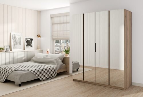 Kaja EV/EV 4-door wardrobe with 4 mirrors