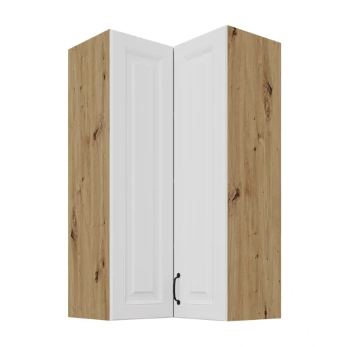 Upper corner cabinet 60 cm Stillo artisan/white 60×60 GN-108 2F 90 degrees