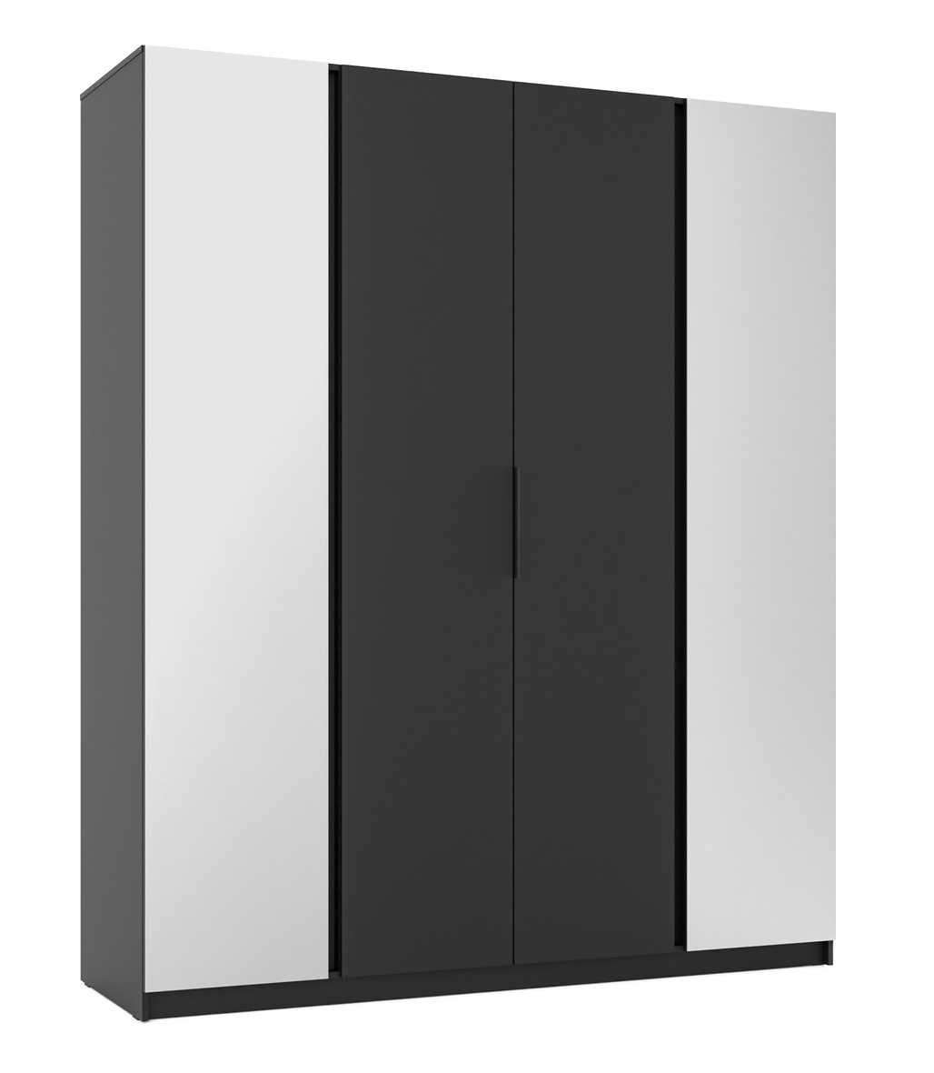 Kaja BL/BL four-door wardrobe with 2 mirrors (2F) - Image 2