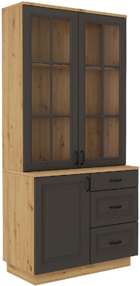 Stylish sideboard 1D3S Flawia gray