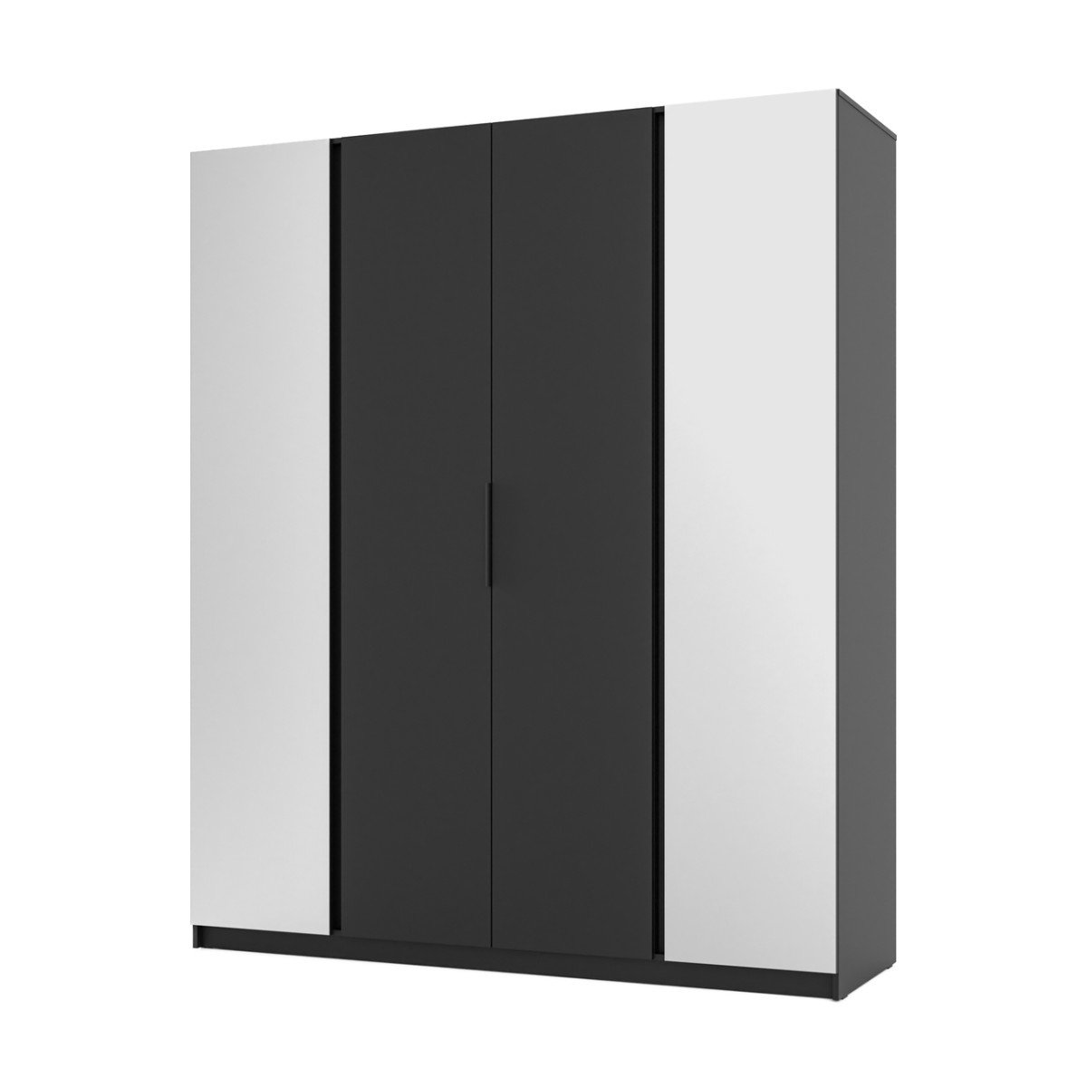 Kaja BL/BL four-door wardrobe with 2 mirrors (2F) - Image 3