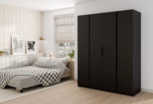 Kaja BL/BL 4F four-door wardrobe