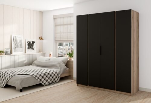 Kaja EV/BL 4F four-door wardrobe