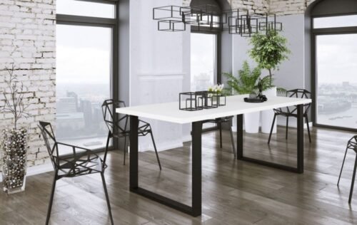 Imperial loft table, matte white, 4 sizes
