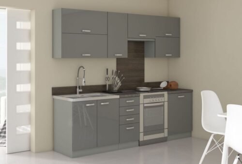 Gray kitchen 240 cm