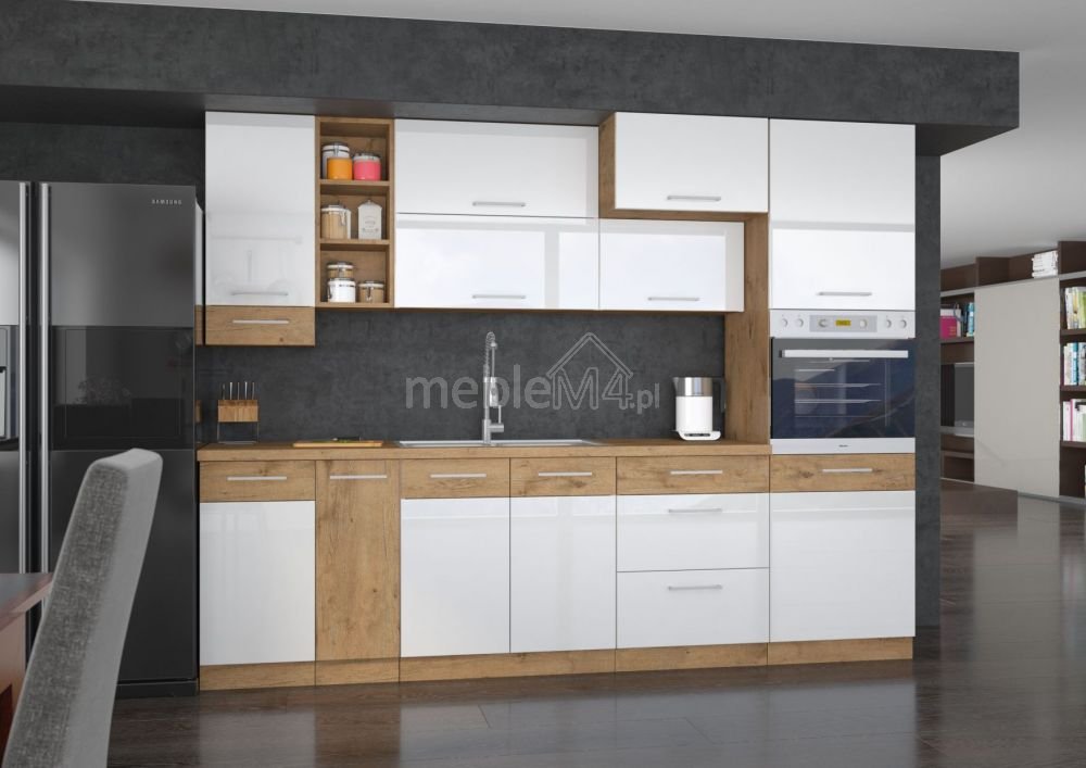 Vigo white glossy LO-210 2F column refrigerator cabinet - Image 2