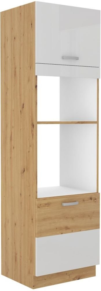 Artisan Oven and Microwave Cabinet, Gloss White, 60 DPM-210 2F