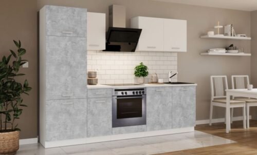 Kitchen set with countertop, kitchen 260 cm, Toni bellato gray