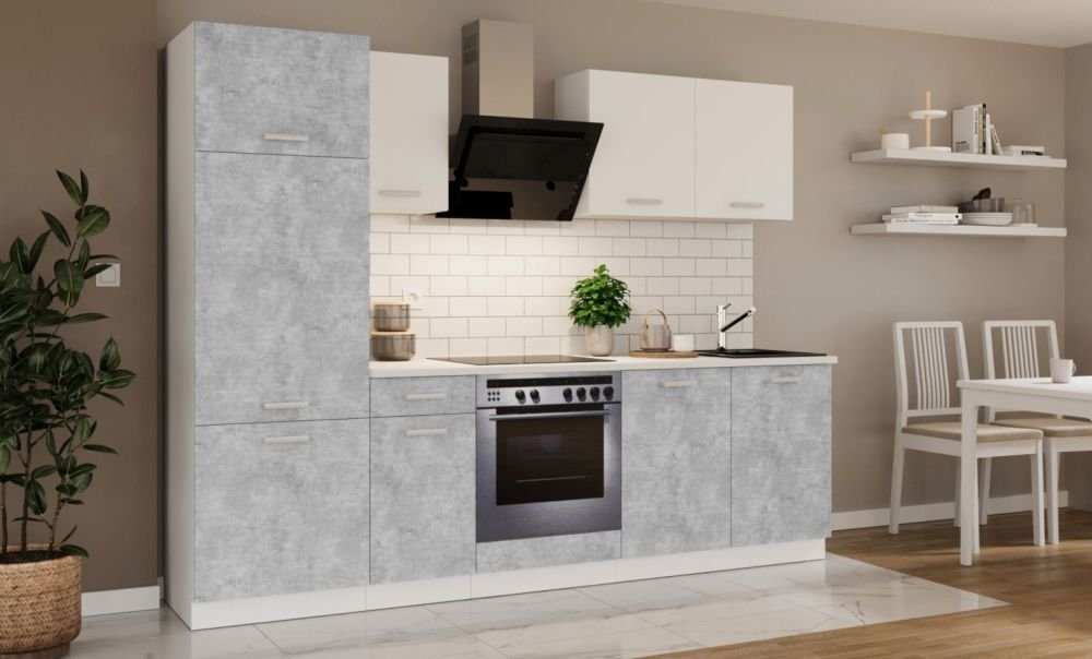Kitchen set with countertop, kitchen 260 cm, Toni bellato gray