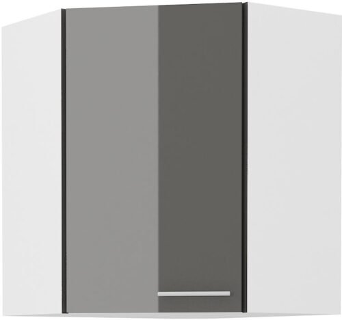 Upper corner cabinet 60/60 cm Lara Grey 60×60 GN-72 45 degrees 1F
