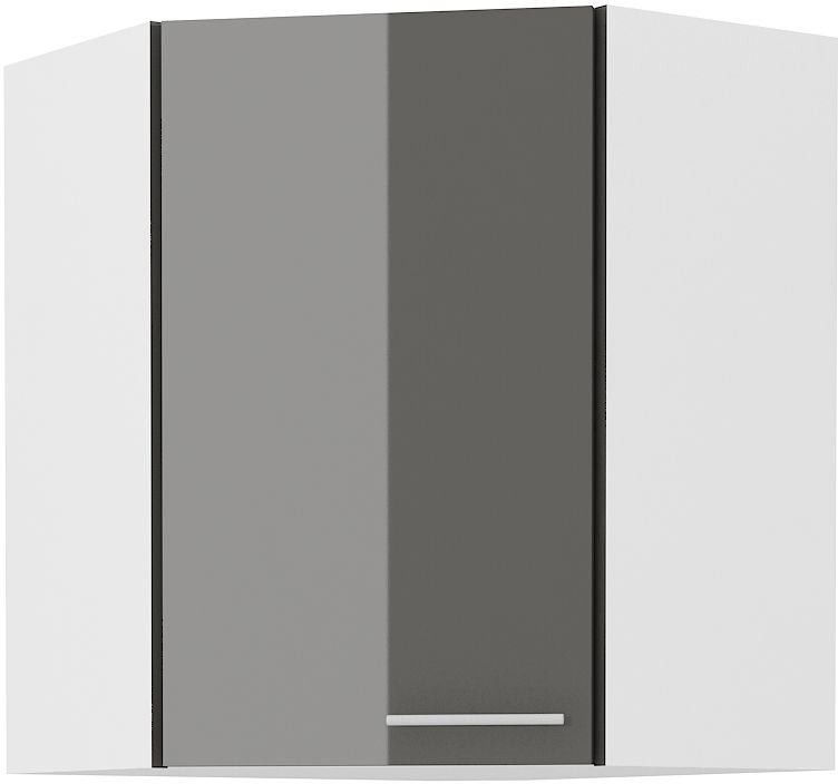 Upper corner cabinet 60/60 cm Lara Grey 60x60 GN-72 45 degrees 1F