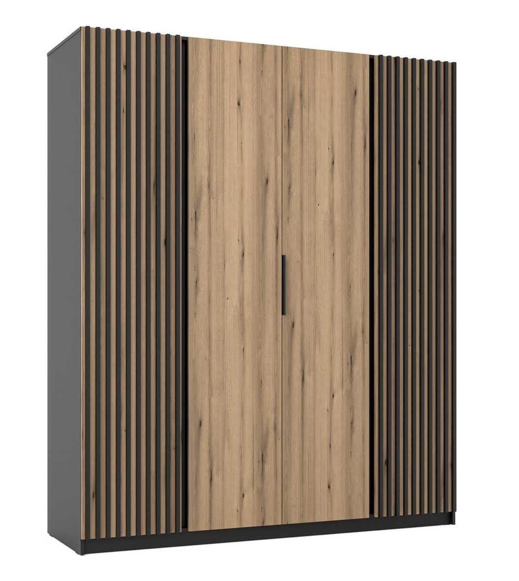 Kaja BL/EV-BL four-door wardrobe, 2 shelves, 2F - Image 2