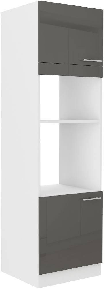 60 cm column cabinet with oven and microwave Lara Grey 60 DPM-210 2F