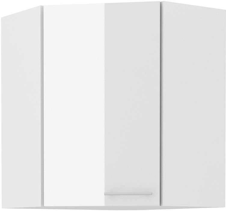 Upper corner cabinet 60/60 cm Lara White 60x60 GN-72 45 degrees 1F