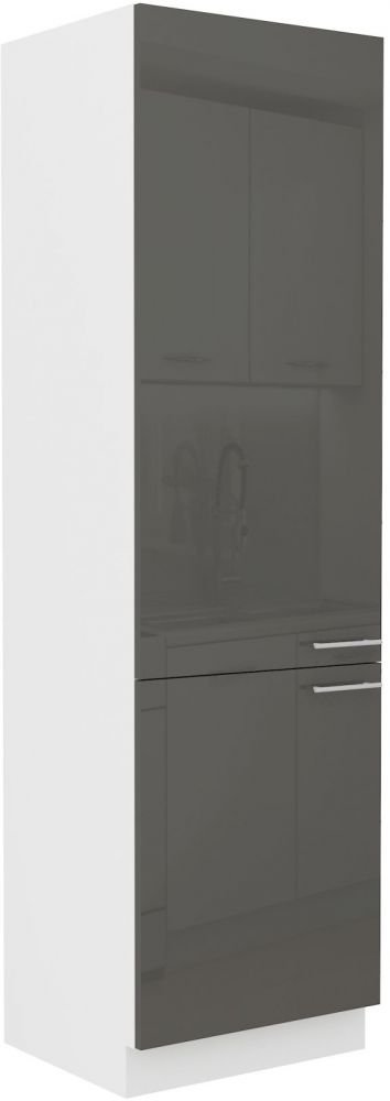 60 cm tall cabinet Lara Grey 60 LO-210 2F for refrigerator