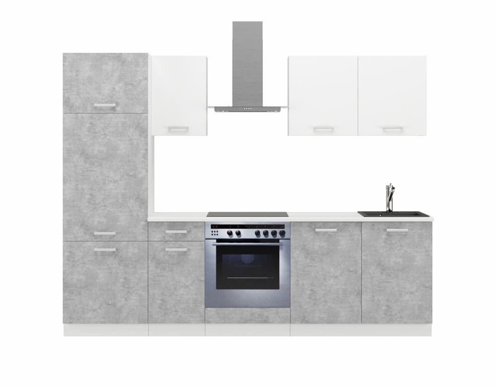 Kitchen set with countertop, kitchen 260 cm, Toni bellato gray - Image 2