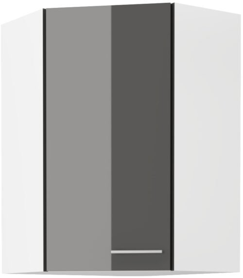 Upper corner cabinet 60/60 cm Lara Grey 60×60 GN-90 45 degrees 1F