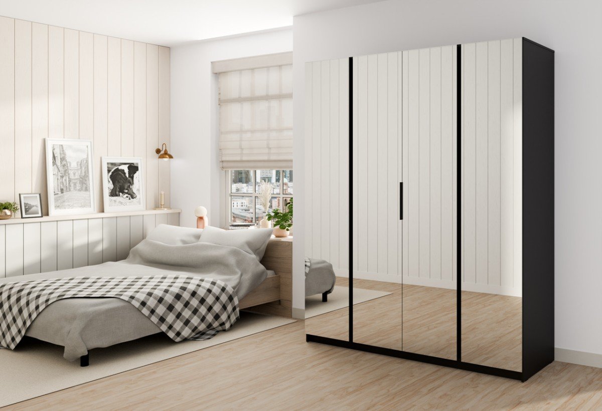 Kaja BL/BL 4 MIRROR four-door wardrobe