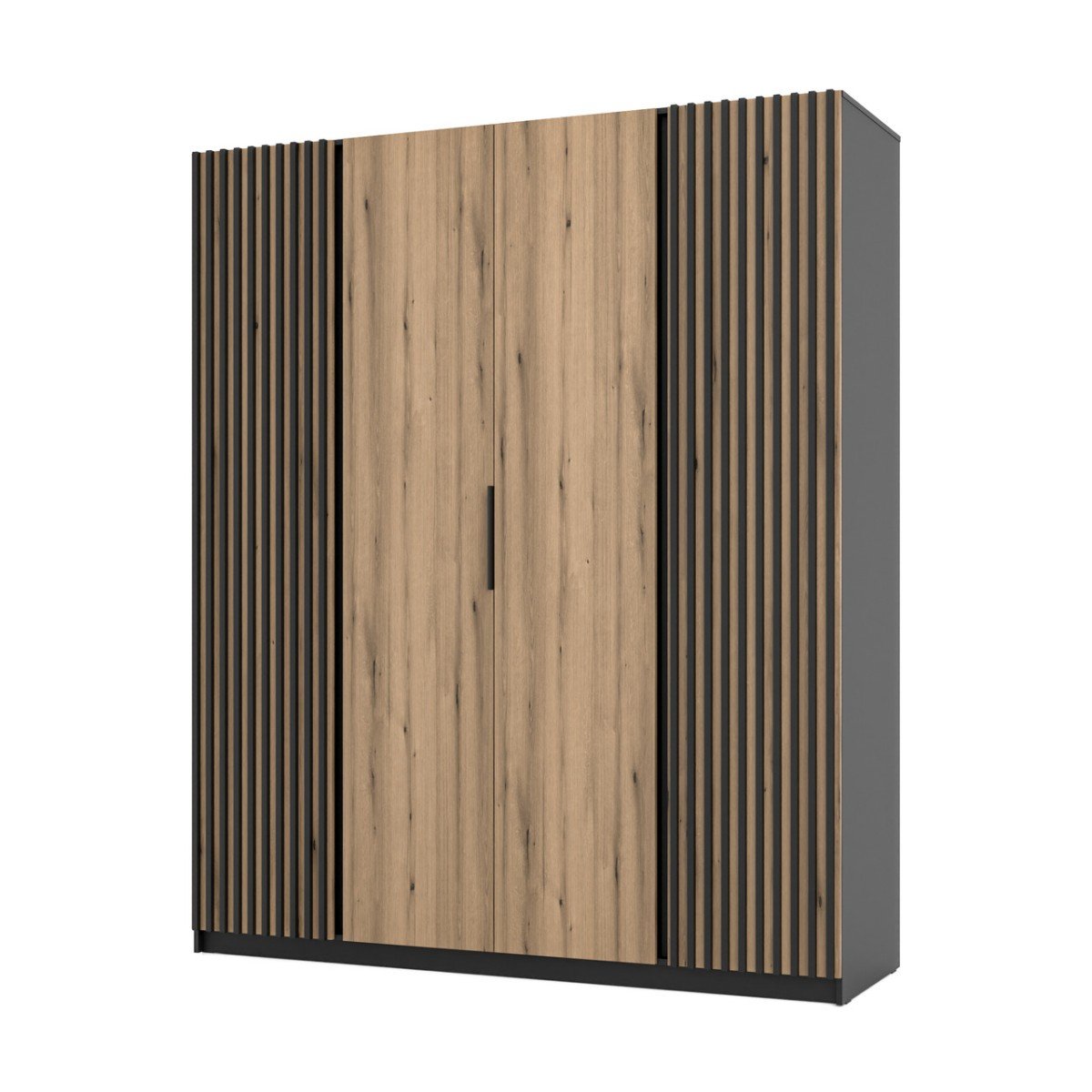 Kaja BL/EV-BL four-door wardrobe, 2 shelves, 2F - Image 3