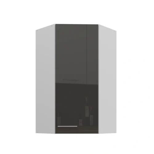 Upper corner cabinet 60/60 cm Lara Grey 60×60 GN-108 45 degrees 1F