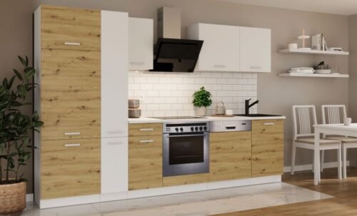 Kitchen set with countertop, 300 cm kitchen Toni artisan oak