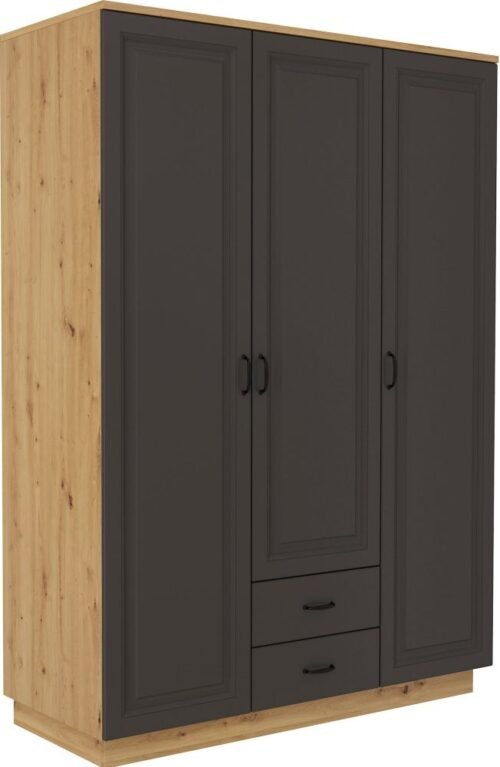 Stylish three-door wardrobe 3D2S Flawia gray