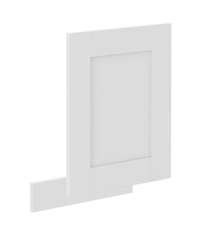 Dishwasher front, 45 cm, open panel, Luna white ZM, 570x446