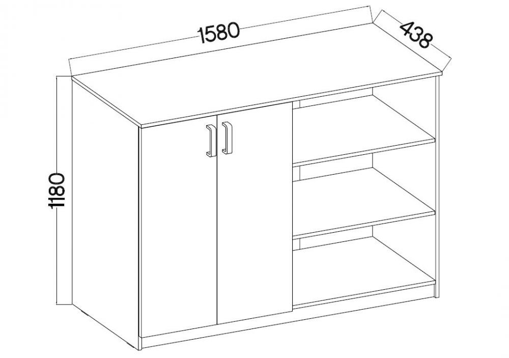 Tall chest of drawers with shelves 2F Maltese symbol 830 - Image 6