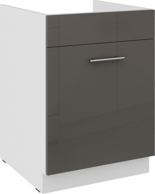 Base cabinet 60 cm, sink, drawer, Lara Grey 60 ZL 1S BB PREMIUM BOX