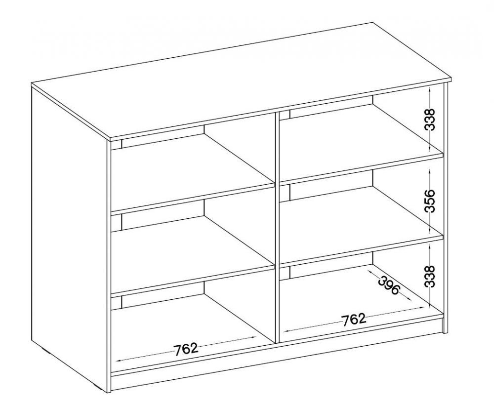 Tall chest of drawers with shelves 2F Maltese symbol 830 - Image 7