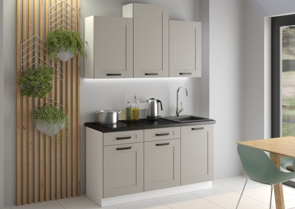Wall cabinet with hood 60 cm Luna white/clay gray 60 GU-36 1F - Image 3
