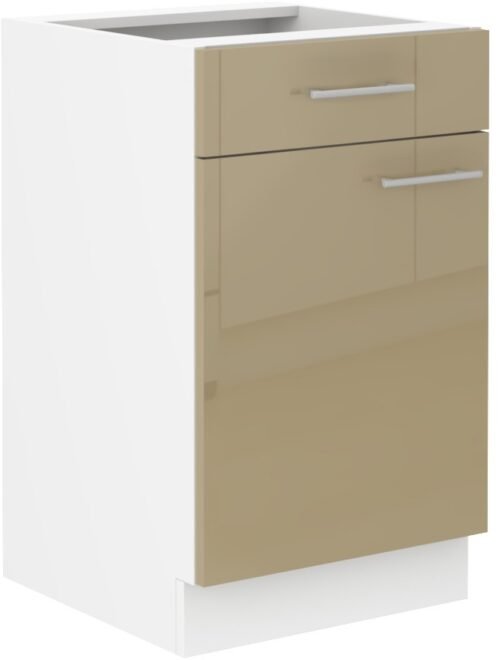 Base cabinet 50 cm with drawer Lara Cappucino 50 D 1F 1S BB