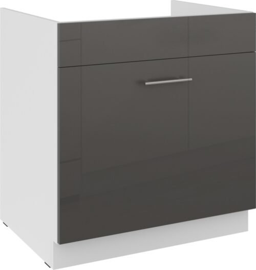 Base cabinet 80 cm, sink, drawer, Lara Grey 80 ZL 1S BB PREMIUM BOX