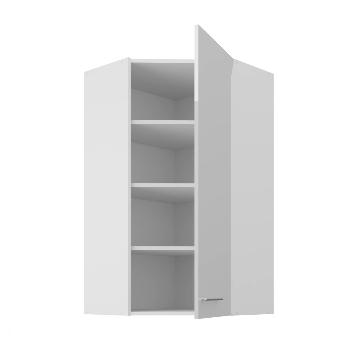 Upper corner cabinet 60/60 cm Lara White 60x60 GN-108 45 degrees 1F - Image 2
