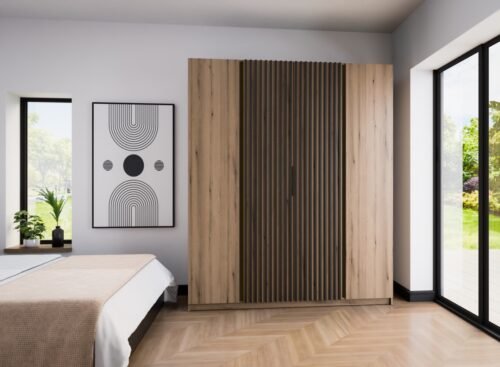 Kaja EV/EV-BL 2F four-door wardrobe, 2 slats