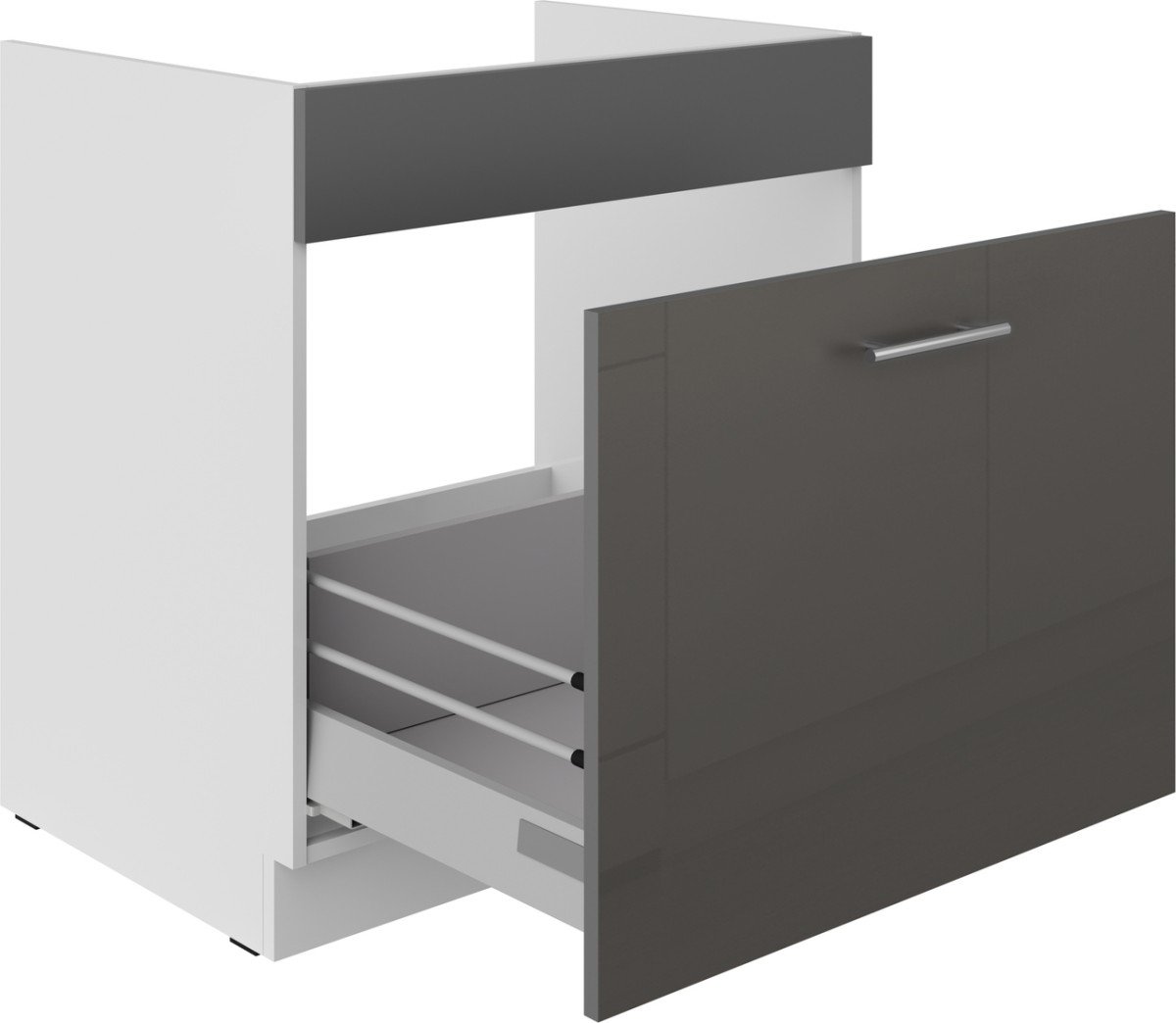 Base cabinet 80 cm, sink, drawer, Lara Grey 80 ZL 1S BB PREMIUM BOX - Image 2