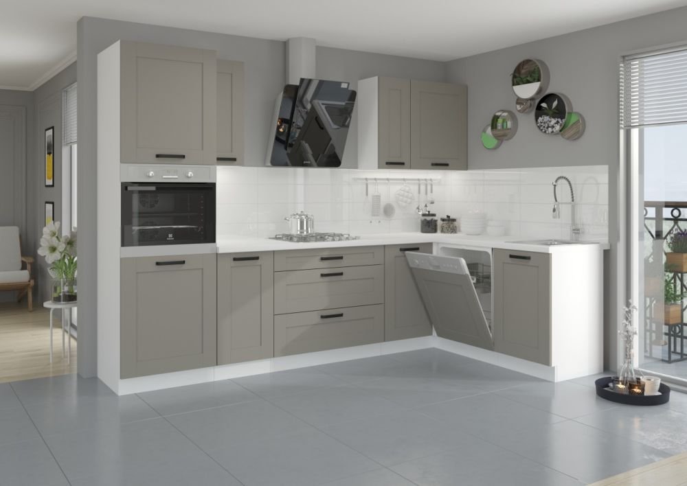 Wall cabinet 60 cm Luna white/clay grey 60 G-72 1F - Image 5