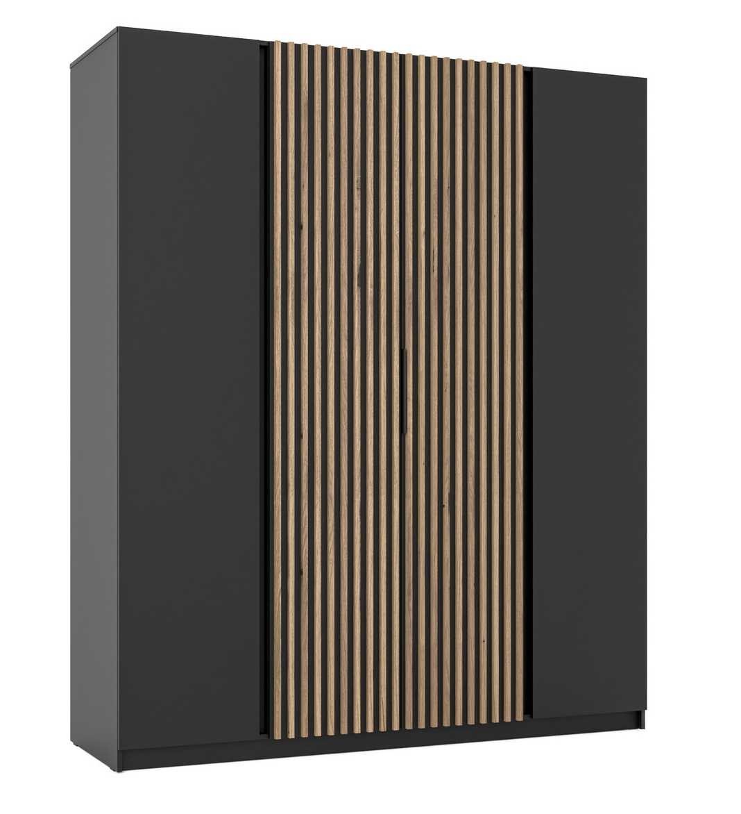 Kaja BL/BL-EV 2F four-door wardrobe, 2 slats - Image 2