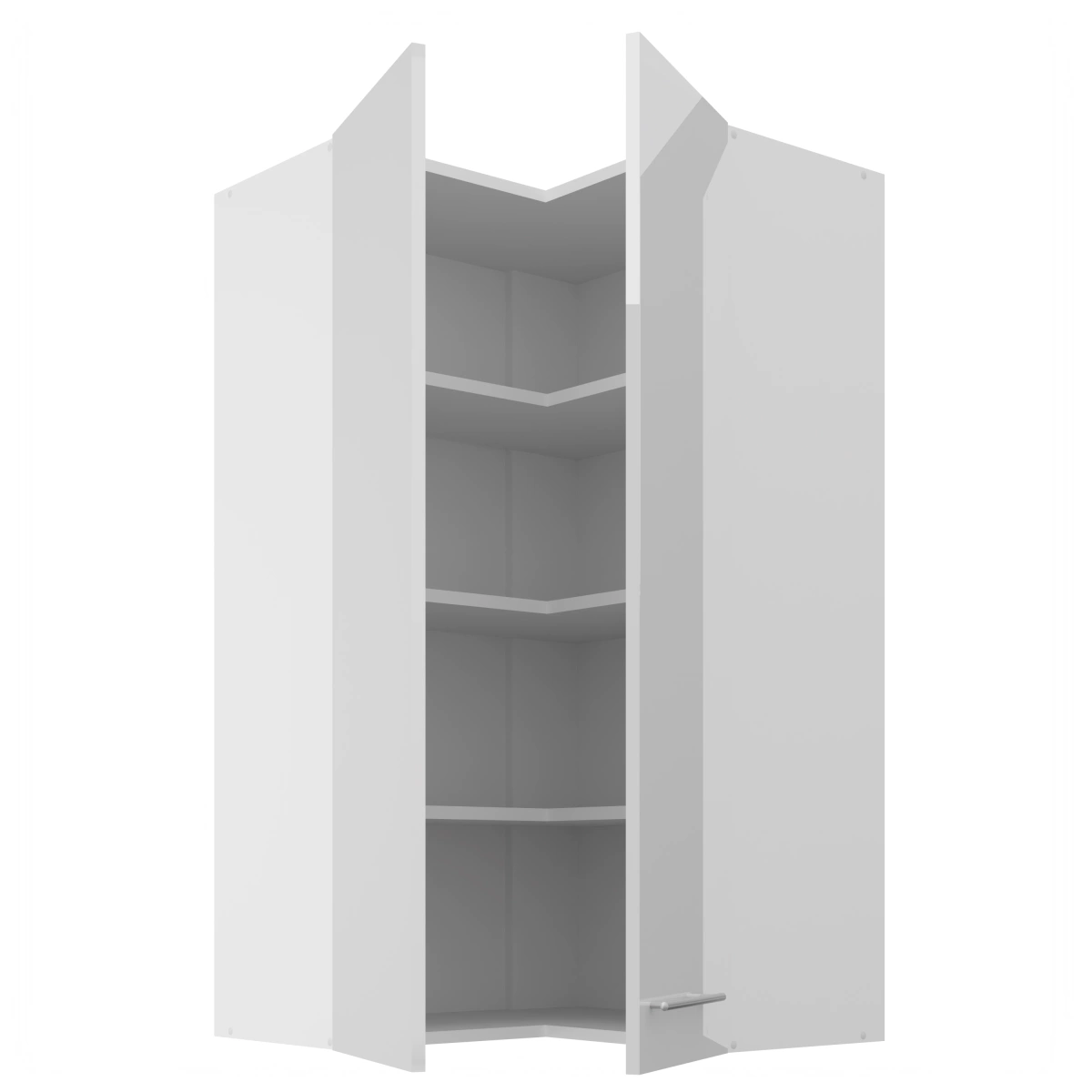 Upper corner cabinet 60/60 cm Lara White GN-108 2F 90 degrees - Image 2