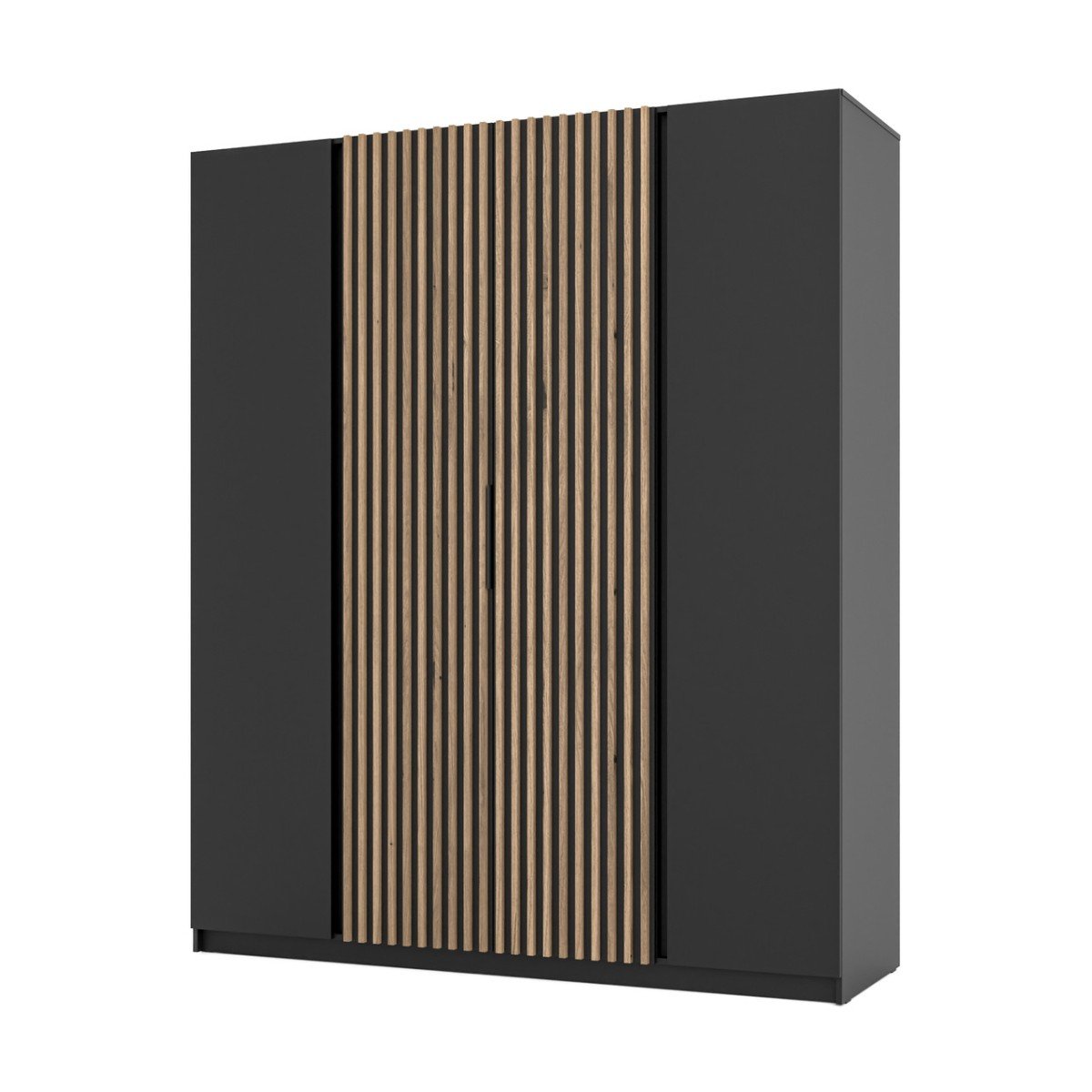 Kaja BL/BL-EV 2F four-door wardrobe, 2 slats - Image 3